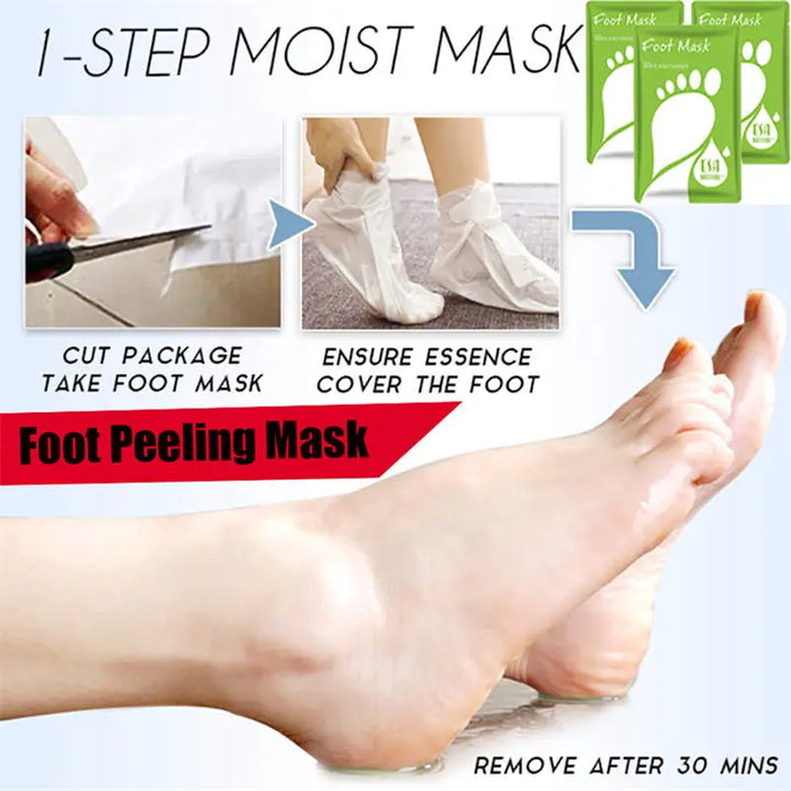 Before and After BabySkin Foot Mask Results