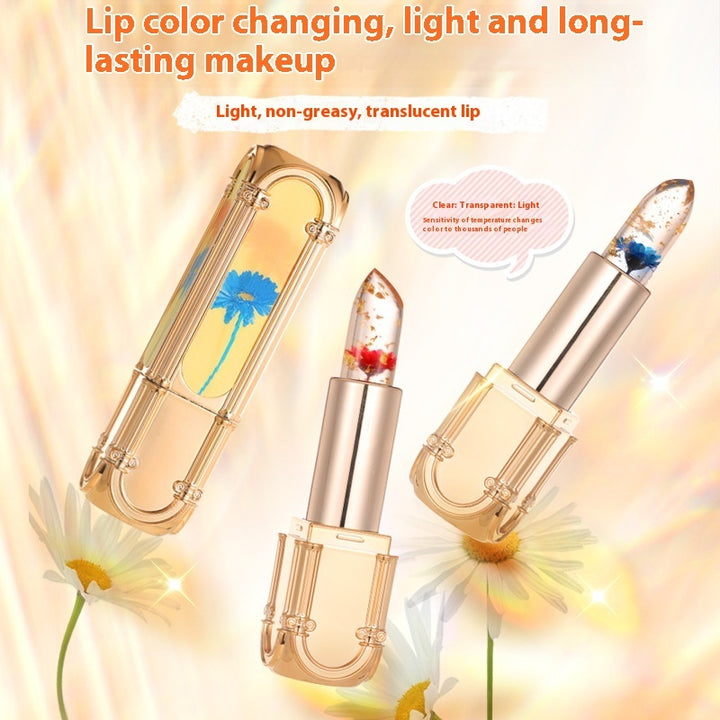 Women's Jelly Warm Flower Square Tube Lipstick Zera