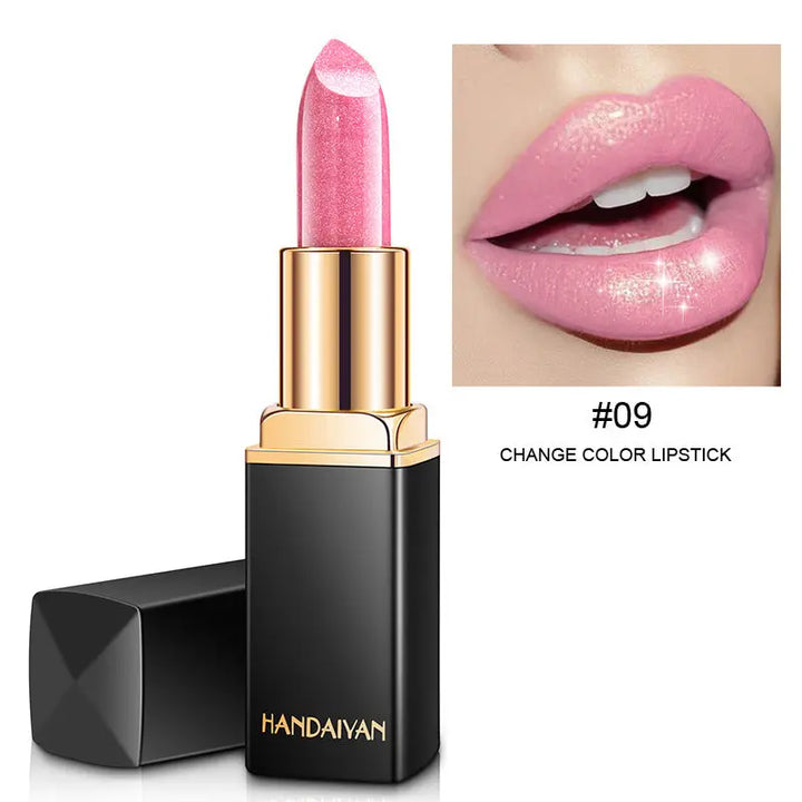 Shiny Metallic Lipstick Pearlescent Color Temperature Change Lipstick Gilt Lipstick - Zera