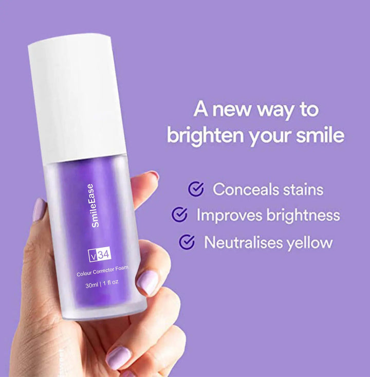 Teeth Whitening Toothpaste Purple Plastic Bottle Press Type Zera