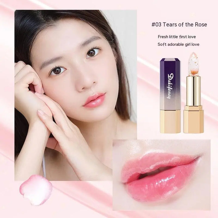 Petal Flower Lipstick Transparent Jelly Color Changing Temperature - BEAUTIRON