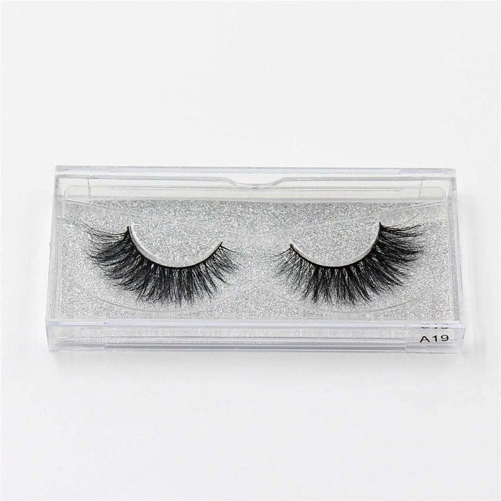 Glamorous Eyelash Pair in Silver Glitter Box - Stylish Presentation