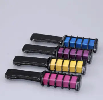 Temporary Mini Disposable Crayons Hair Color Dyeing Mascara Dye Chalk Box With Brush - Zera