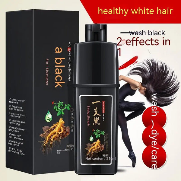 White Wash Black Hair Color Cream Natural Plant Hair Color Tint - BEAUTIRON