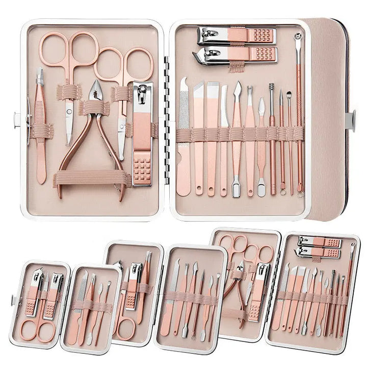 Professional Scissors Nail Clippers Set Ear Spoon Dead Skin Pliers Nail Cutting Pliers Pedicure Knife Nail Groove Trimmers - Zera