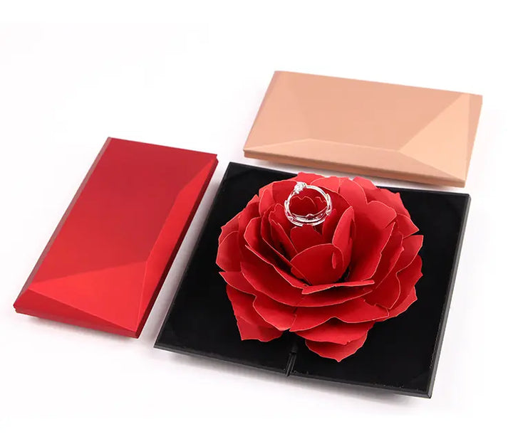 Rotating rose ring box - BEAUTIRON