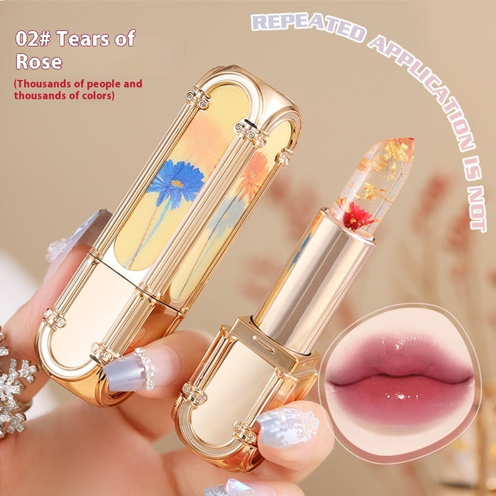 Women's Jelly Warm Flower Square Tube Lipstick Zera