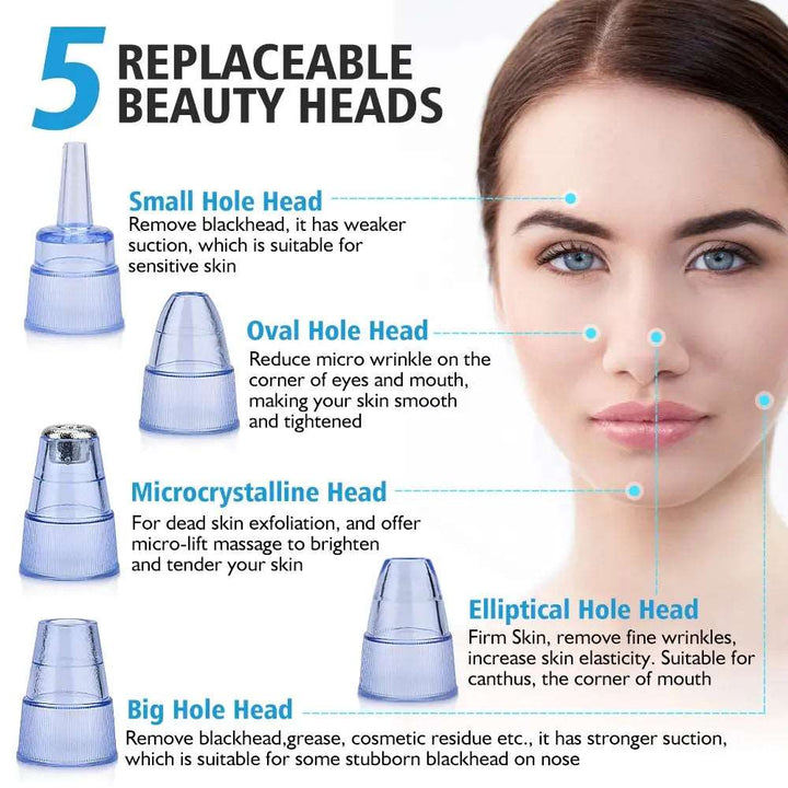 Blackhead Remover Skin Care Face Clean Pore Vacuum Acne Pimple Removal Suction Facial Diamond Dermabrasion Tool Care - BEAUTIRON