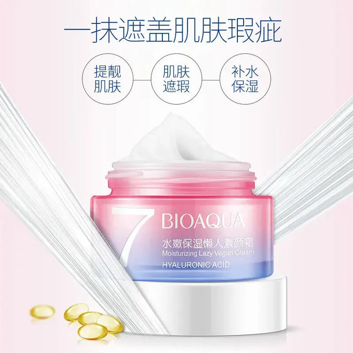 Bioaqua 7 Lazy Vegan Day Creams Moisturizing Face Cream Hydrating Anti Aging Wrinkle Whitening Brighten Smooth Skin CareOintment - BEAUTIRON