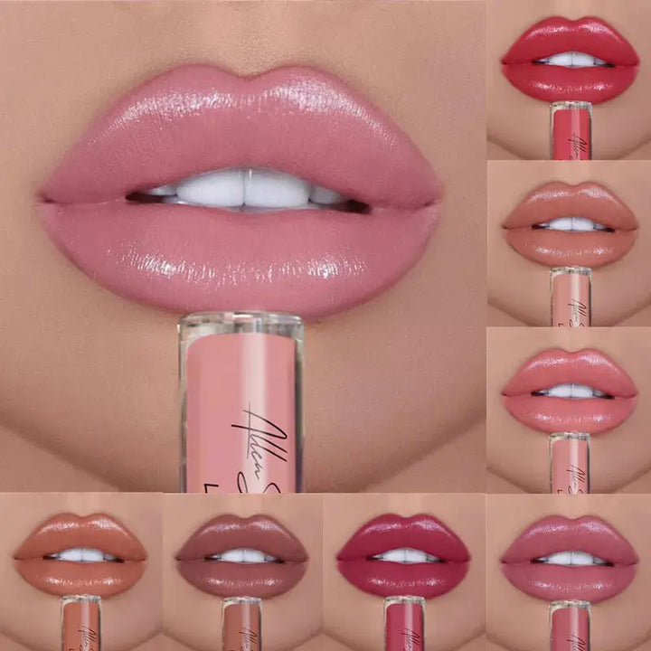 Nude Pink Lip Gloss - Shimmer, Waterproof, Long-Lasting - BEAUTIRON