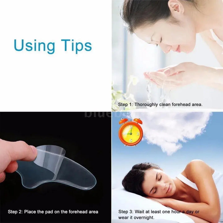 Reusable Anti Wrinkle Eye Chin Forehead Skin Care Pads 100% Medical Grade Silicone Reusable Face Lifting Invisible Patches - BEAUTIRON