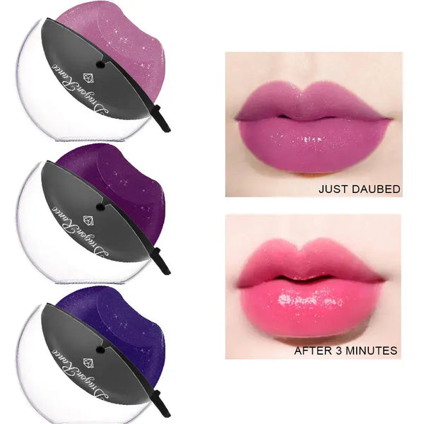 Lip-shaped Lipstick Makeup Temperature Color Changing Lazy Lipstick Velvet Matte Moisturizing Lip Gloss Waterproof Non-stick Cup - BEAUTIRON