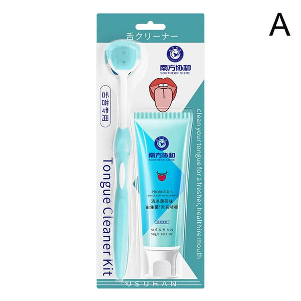 Tongue Cleaner Gel with Brush: Healthy Oral Hygiene - BEAUTIRON