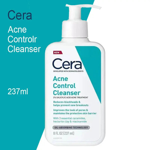 237ML Ceramide Acne Control Face Cleanser 2% Salicylic Acid Acne Removal Oil Control Rich Form Gentle Moisturising Facial Wash - BEAUTIRON