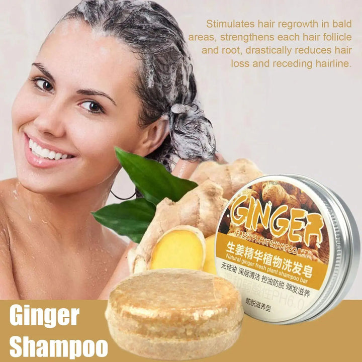 Ginger Polygonum Soap Shampoo Soap Cold Processed Soap Hair Shampoo Bar Pure Plant Hair Shampoos Hair Care - BEAUTIRON