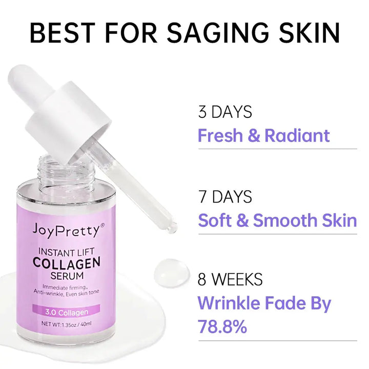 Collagen Face Serum Wrinkle Removal Anti Aging Hyaluronic Acid Forehead Fine Lines Lifting Facial Serum 40ml Skin Care Beauty - BEAUTIRON