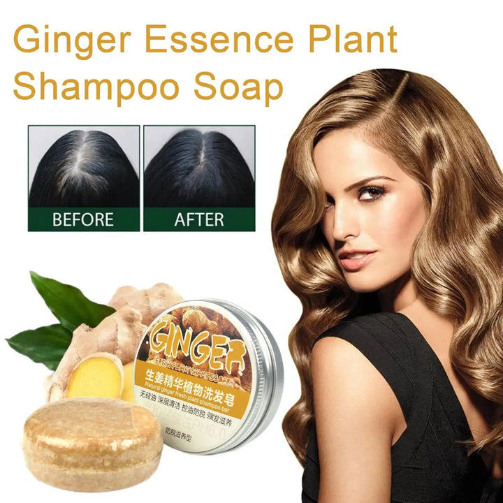 Ginger Polygonum Soap Shampoo Soap Cold Processed Soap Hair Shampoo Bar Pure Plant Hair Shampoos Hair Care - BEAUTIRON