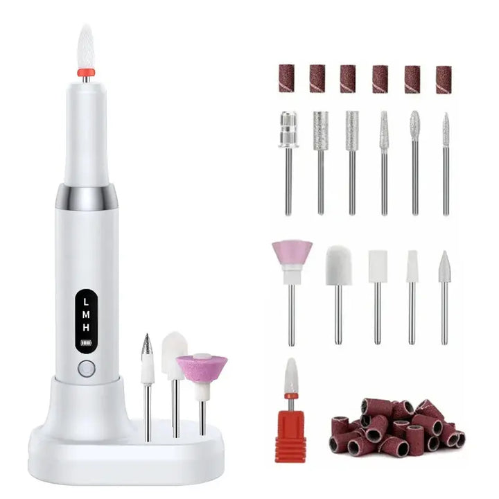 Electric Nail Polisher Drill Bits Professional Nails Grinding Polishing Dead Skin Removal Art Sanding File Pen Manicure Machine BEAUTIRON