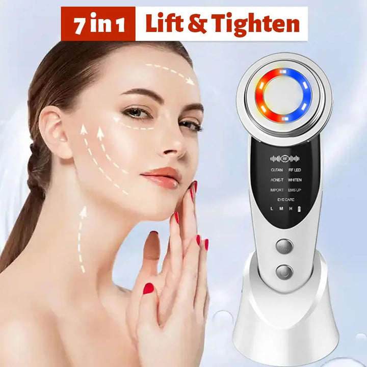 7 in 1 Face Lifting Device EMS RF Microcurrent Skin Rejuvenation Facial Massager Light Therapy Anti Aging Wrinkle Beauty tool - BEAUTIRON