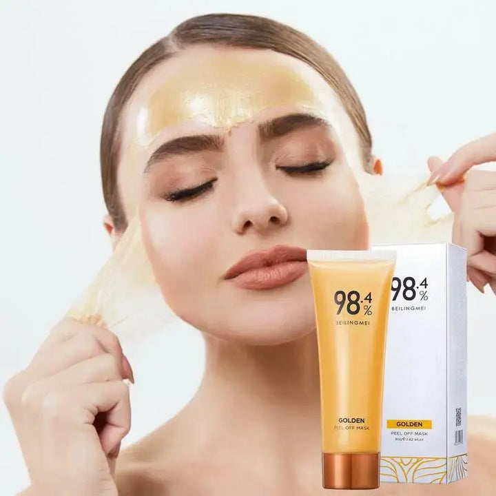 98.4% Beilingmei Gold Foil Peel-Off Mask 24k Gold Foil Peel-Off Masque Firming facial mask for Rough Large Pores for Women - BEAUTIRON