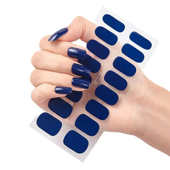 16tips Nail Stickers Wholesale Solid Color Nail Stickers Simple Waterproof Nail Stickers Full Color Solid Color Stickers - BEAUTIRON