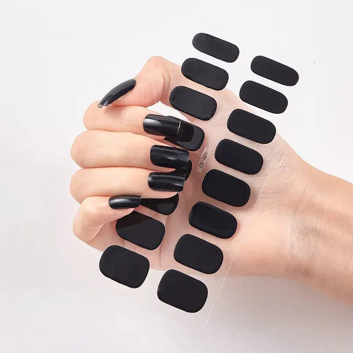 16tips Nail Stickers Wholesale Solid Color Nail Stickers Simple Waterproof Nail Stickers Full Color Solid Color Stickers - BEAUTIRON