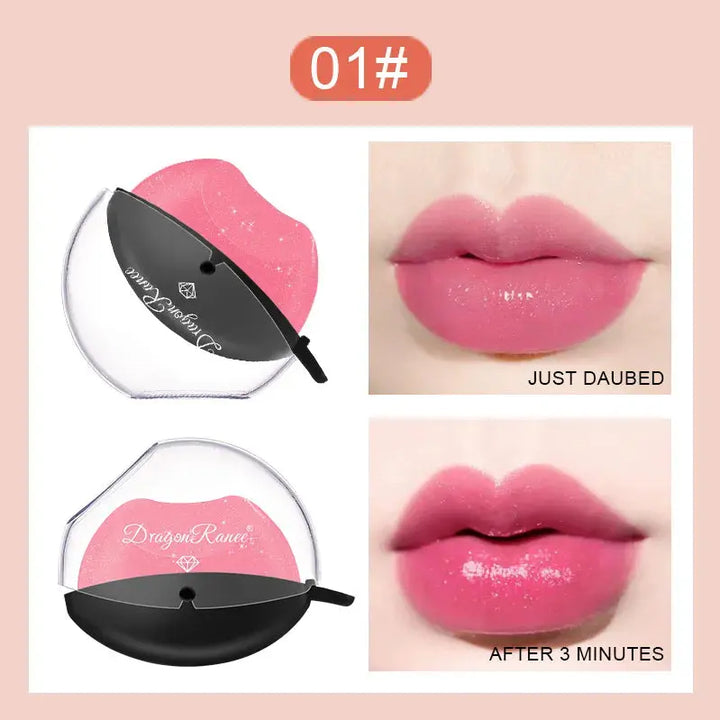 Lip-shaped Lipstick Makeup Temperature Color Changing Lazy Lipstick Velvet Matte Moisturizing Lip Gloss Waterproof Non-stick Cup - BEAUTIRON