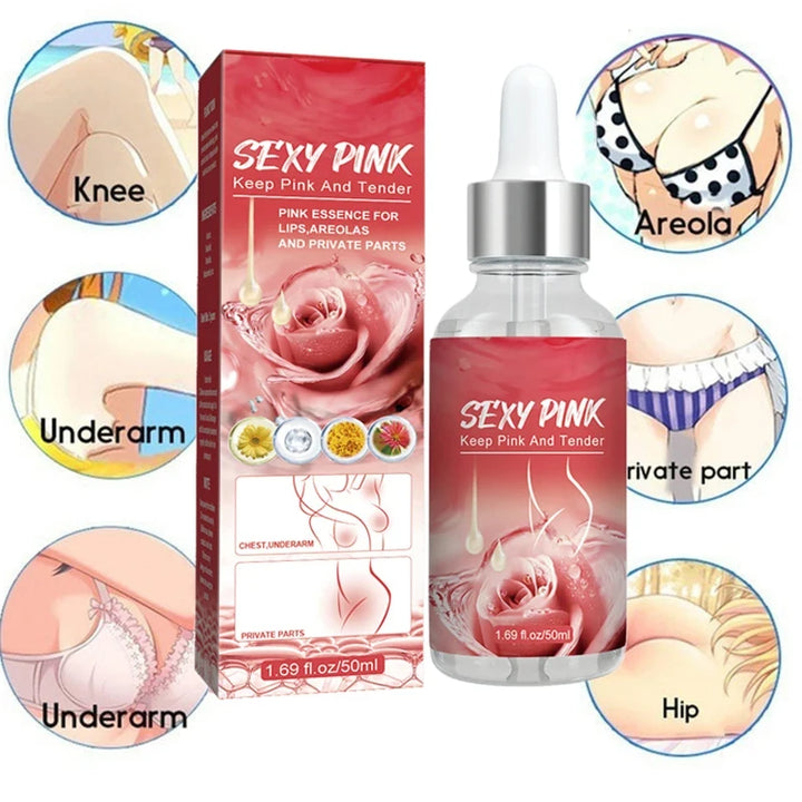 Pink Sexy Women Essence For Lip Areolas Private Parts Tender Remove Intimate Melanin Skin Care Whitening Dark Spot Body Serum BEAUTIRON