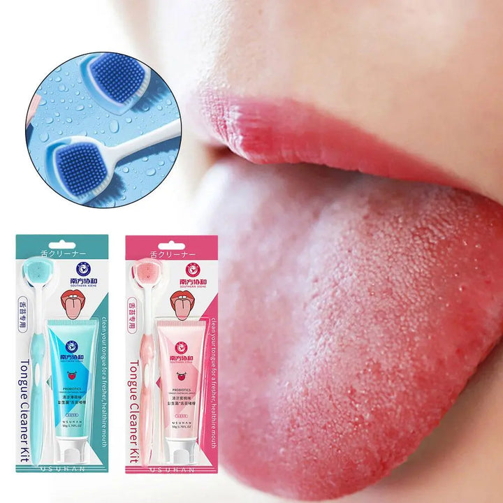 Tongue Cleaner Gel with Brush: Healthy Oral Hygiene - BEAUTIRON