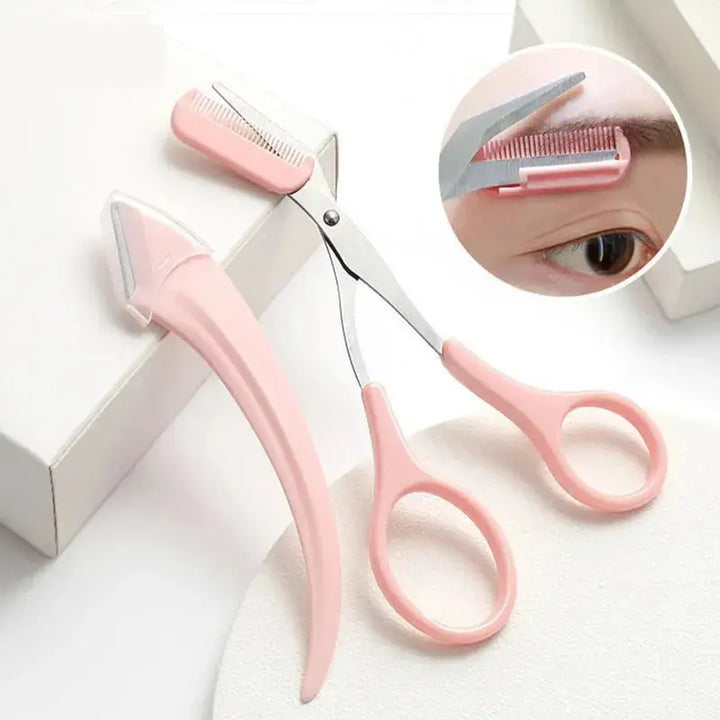 Eyebrow Trimming Knife Eyebrow Face Razor For Women Professional Eyebrow Scissors With Comb Brow Trimmer Scraper Accessories - BEAUTIRON