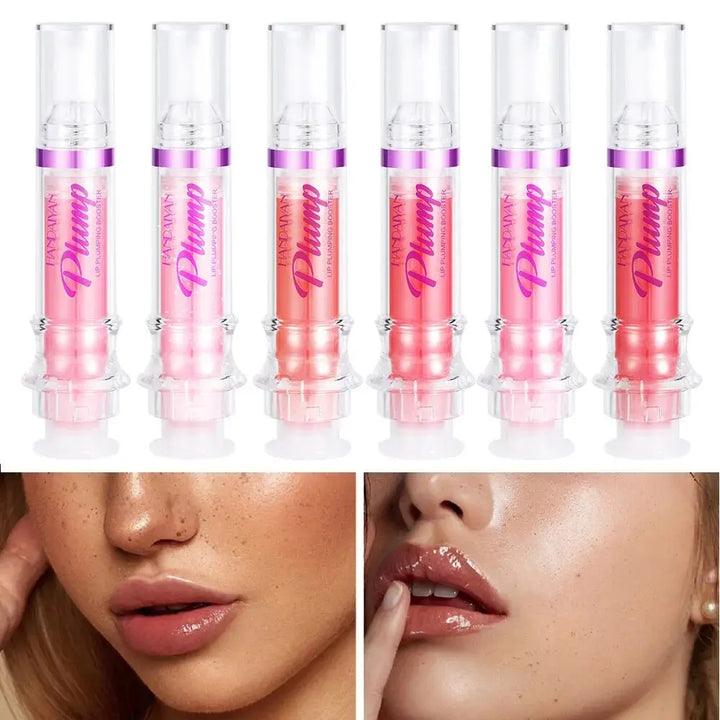 New 5ml Lip Plumping Gloss Mirror Water Lip Gloss Base Makeup Plump Serum Long Lasting Moisturizing Lip Plumper Supplies - BEAUTIRON