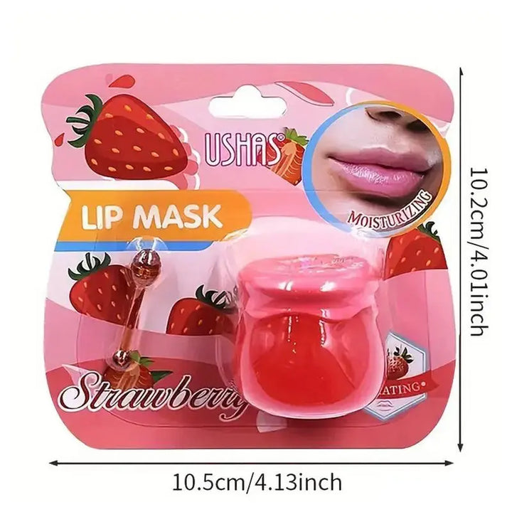 Lip Plumper Masque Strawberry Flavor Lip Masque For Dry Cracked Lips Skincare Lip Oils Lip Balm Moisturizing Lip Care Masque - BEAUTIRON