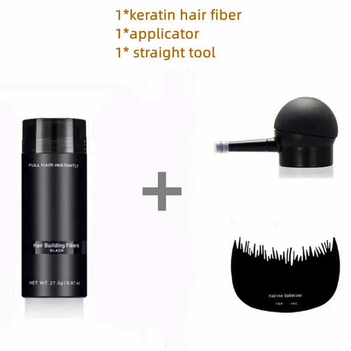 27.5g  Hair Fibers Kit Regrowth Powders Keratin Applicator Hair Building Fibers Spray Pump Hair Growth Hair Care Dropshopping - BEAUTIRON