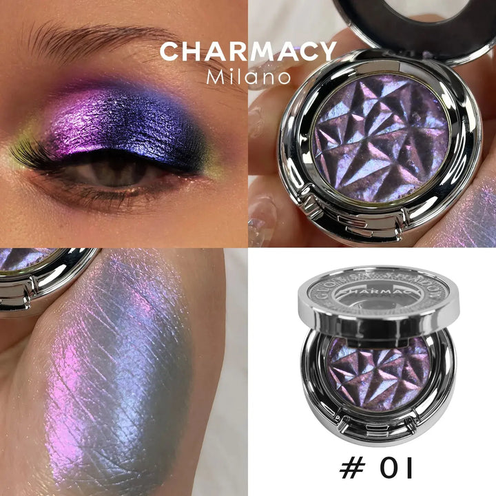 CHARMACY New 10 Multichrome Single Eye Shadow High Pigment Long Lasting Duo Chrome Eyeshadow Glitter Easy To Wear Eye Makeup - BEAUTIRON