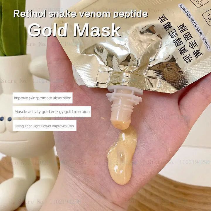 Retinol Snake Venom Gold Mask: Anti-Aging & Oil Control - BEAUTIRON