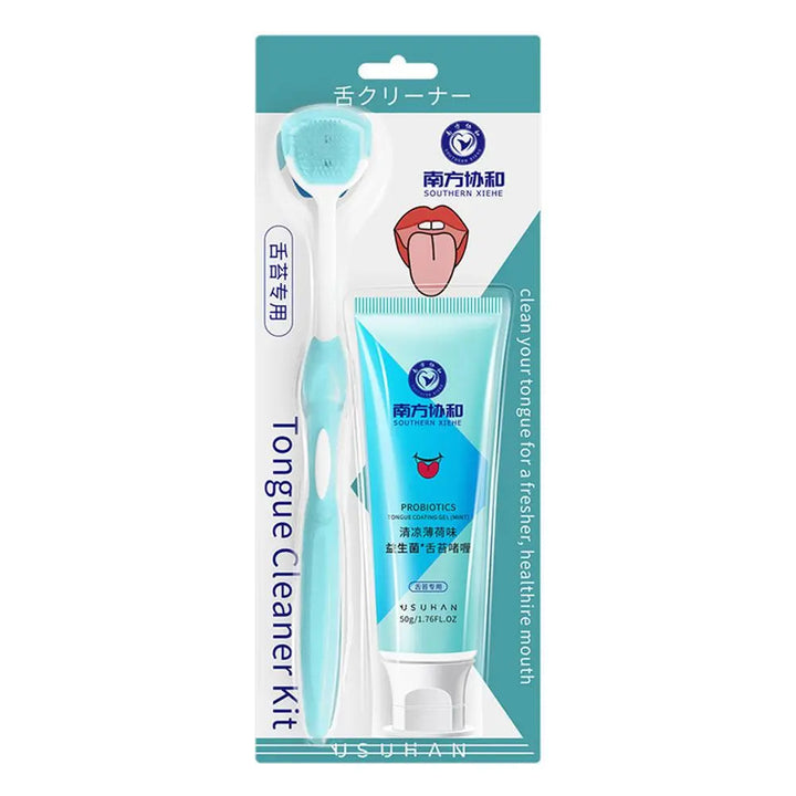 Tongue Cleaner Gel with Brush: Healthy Oral Hygiene - BEAUTIRON