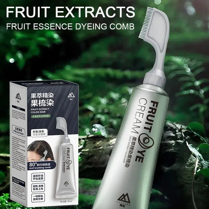 80ml Black Fruit Dyeing Cream Natural Plant Hair Dye Cream Lack Hair Dye Pure Plant-based For Women And Men - BEAUTIRON