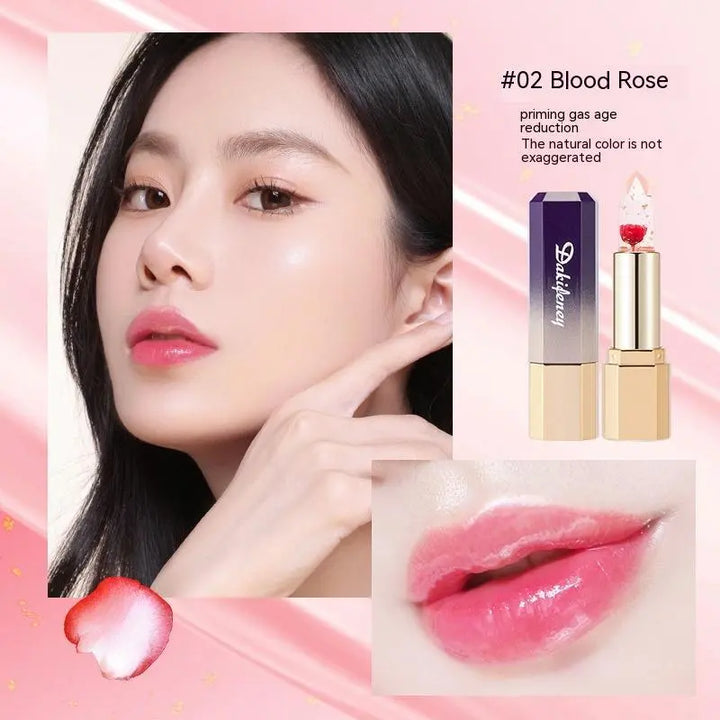 Petal Flower Lipstick Transparent Jelly Color Changing Temperature - BEAUTIRON