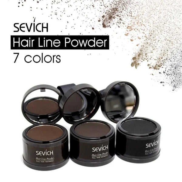 Flawless Hairline Repair:  Hair Makeup Powder with Puff - Conceal & Style" - BEAUTIRON