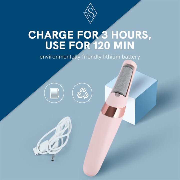 a pink electric toothbrush with a charge for 3 hours, use for 120 minutes